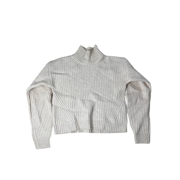 NAADAM Tops - Naadam Merino Wool Cashmere Fisherman Turtleneck Winter White Women's size Small